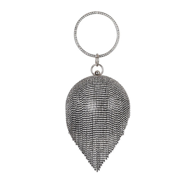 Diamond-Encrusted Spherical Evening Bag Handbag