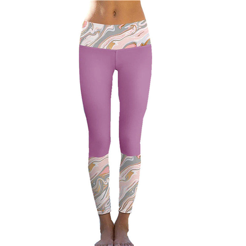 Women's High Waist Printed Yoga Stretch Tights