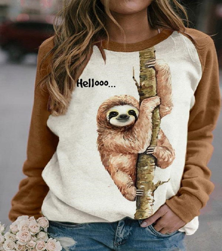Women's Urban Casual Animal Print Pullover Sweater