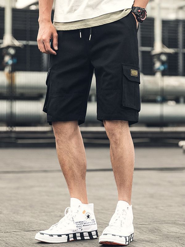 Men's Casual Retro Multi-Pocket Loose Shorts Pants