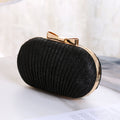 Fashion Evening Pleated Bow Tie Clutch Bag