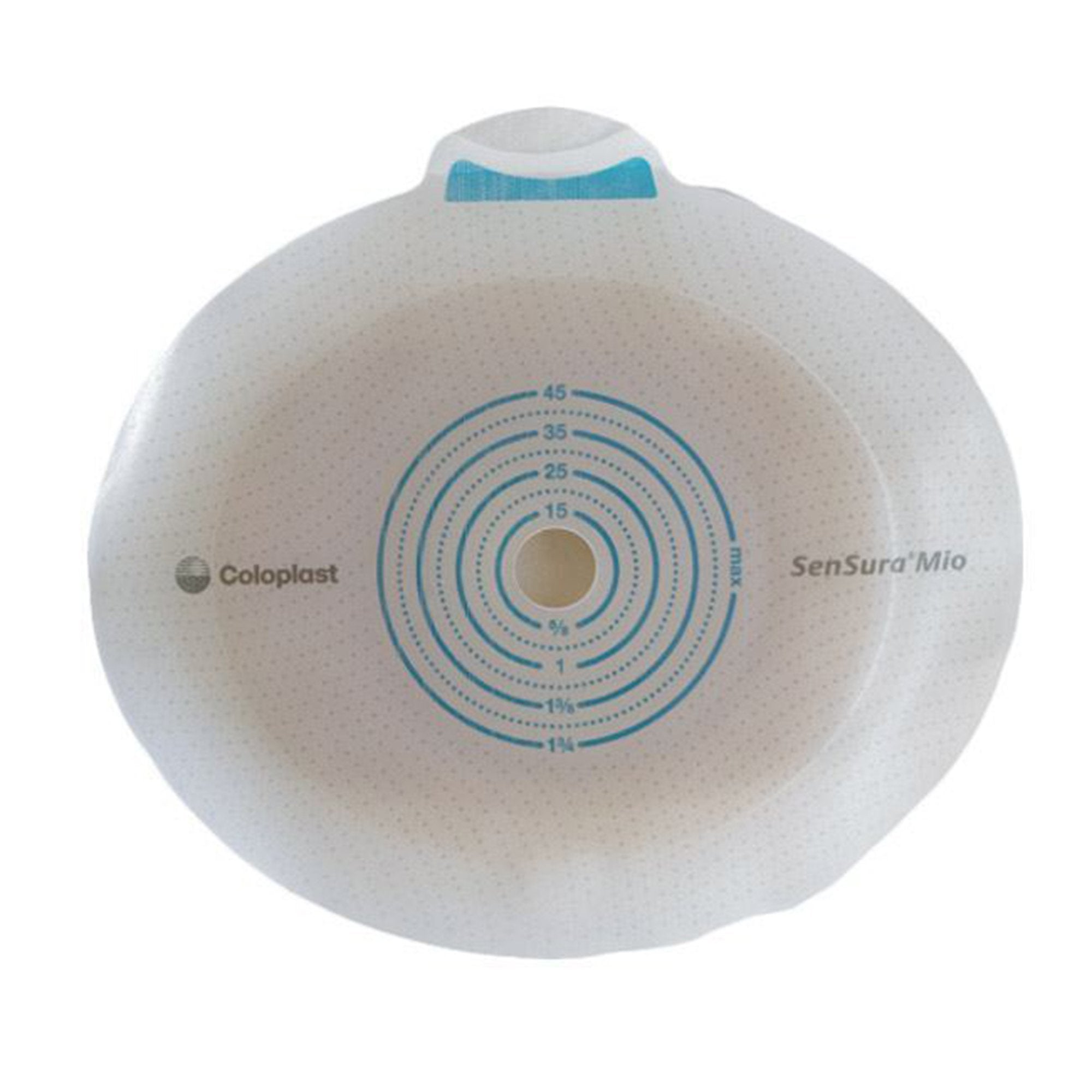 SenSura® Mio Click Ostomy Barrier, 40 mm Stoma Opening, Blue Color Match 10523