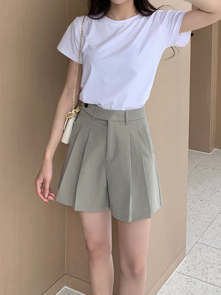 Pleated Skirt Shorts