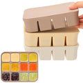 Mimorou 3 Pack Silicone Freezer Tray with Clip 2.8 oz x 12 Cups Baby Food Storage Container Baby Food Freezer Tray for Homemade Baby Food Vegetable Fruit Purees Breast Milk and Snack
