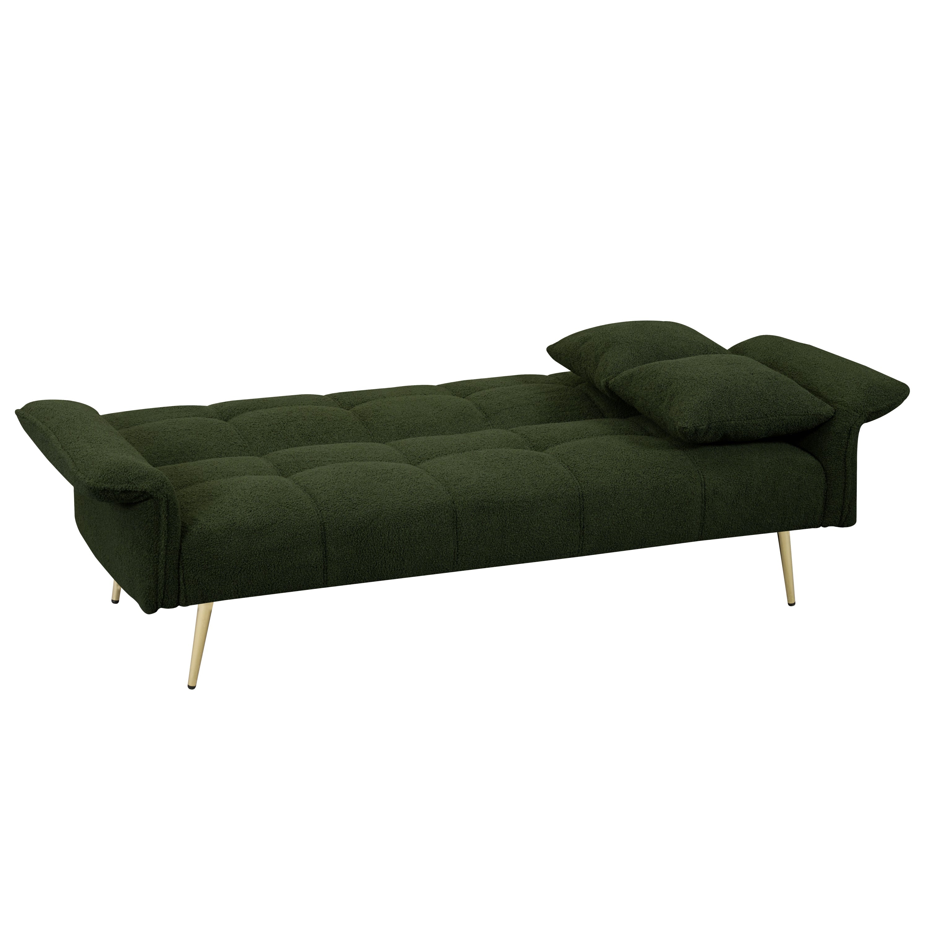 70.1 'futon sofa bed, convertible double sofa bed with folding armrests for living rooms and small Spaces