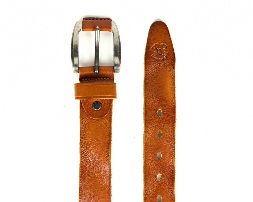 38mm Gun metal Leather Belt