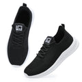 LCGJR Mens Running Shoes Ultra Lightweight Breathable Comfortable Walking Shoes Casual Fashion Sneakers Mesh Workout Shoes Black Size6.5