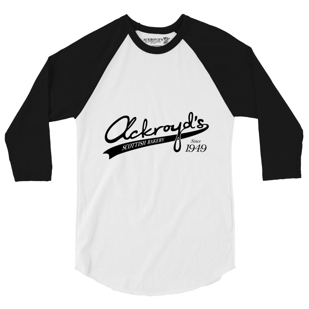 Ackroyd's Baseball Logo 3/4 Sleeve Raglan Shirt