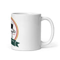 Ackroyd's Round Logo White glossy mug
