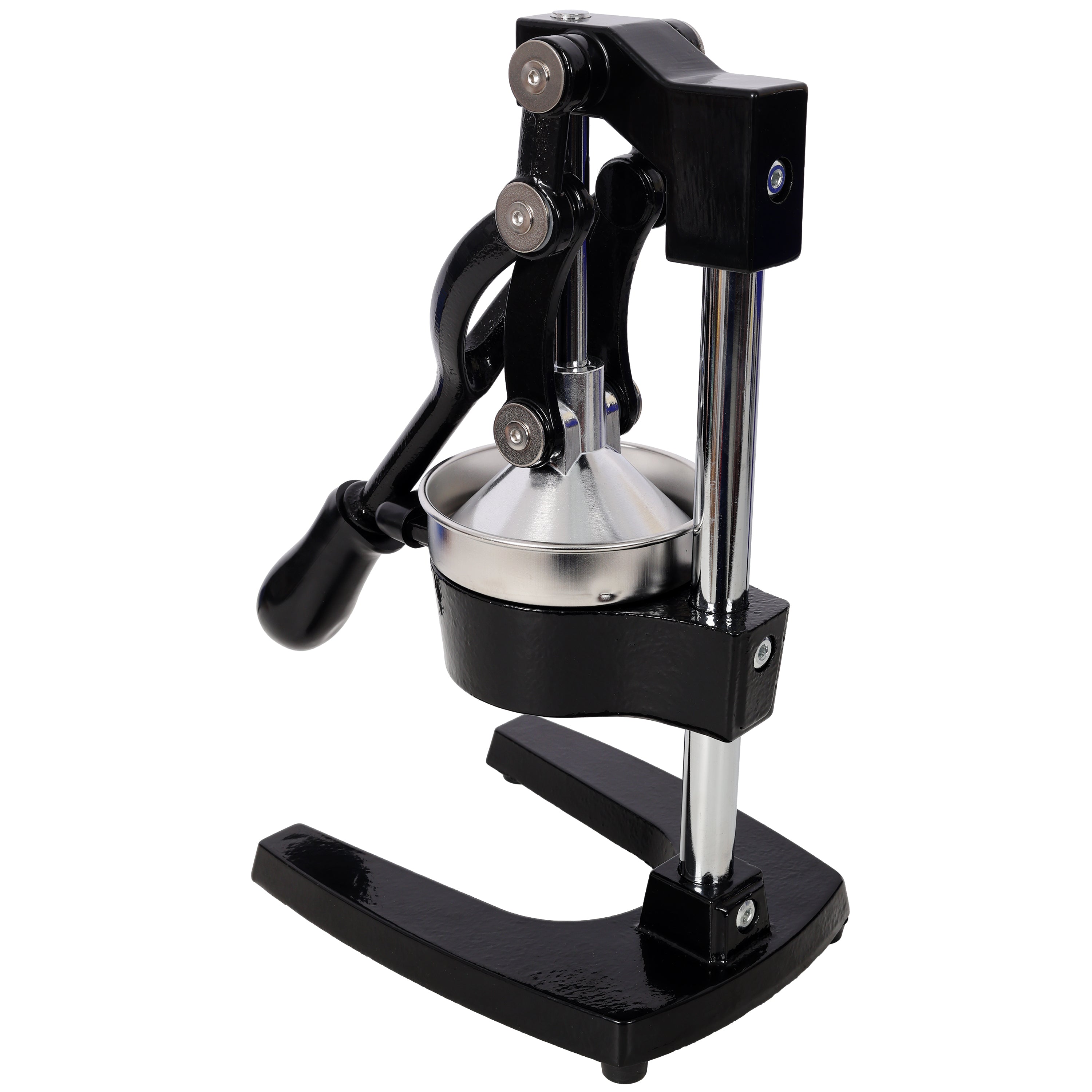 Cast Iron Citrus Juicer , Extra-Large Commercial Grade Manual Hand Press , Heavy Duty Countertop Squeezer for Fresh Orange Juice,Black Color
