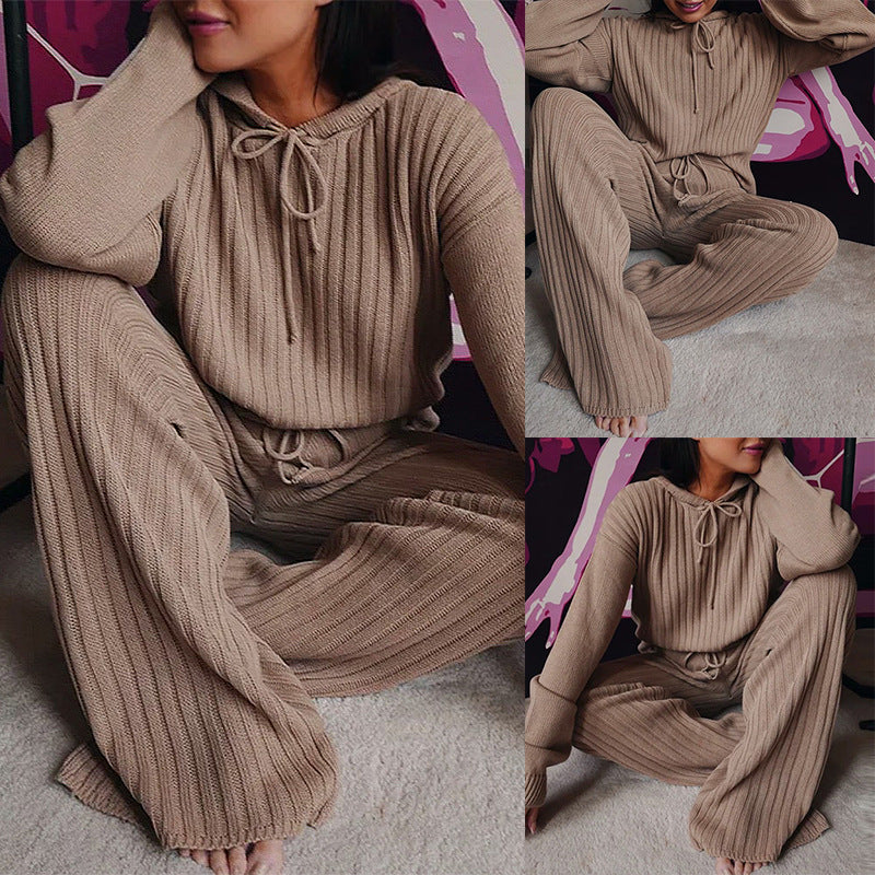 Casual Hooded Long Sleeve Set