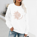 Fun Printed Long Sleeve Round Neck Sweatshirt