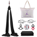 WWahuayuan 10M Premium Aerial Silks Equipment Yoga Pilates Swing Aerial Yoga Antigravity Hammock Trapeze for Acrobatic DanceAir Yoga Aerial Yoga Hammock (Black)