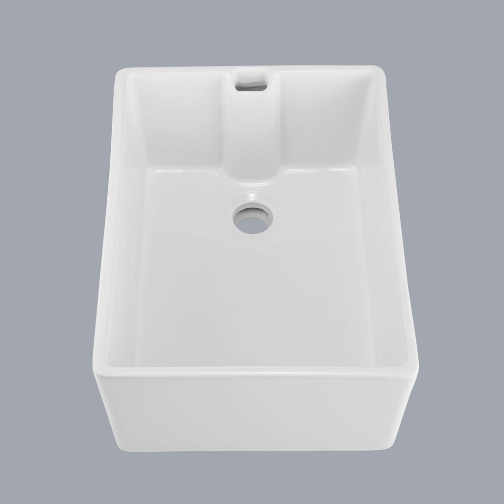 23.6' L X 18' W White Ceramic Single Bowl Kitchen Sink