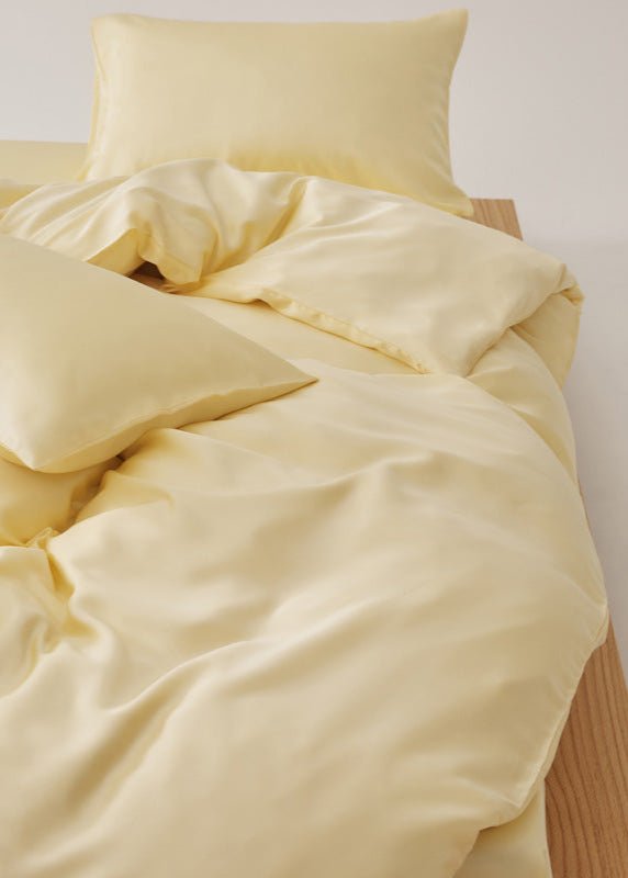 Adeline Pastel Silky Cooling TENCEL™ Bedding Set / White