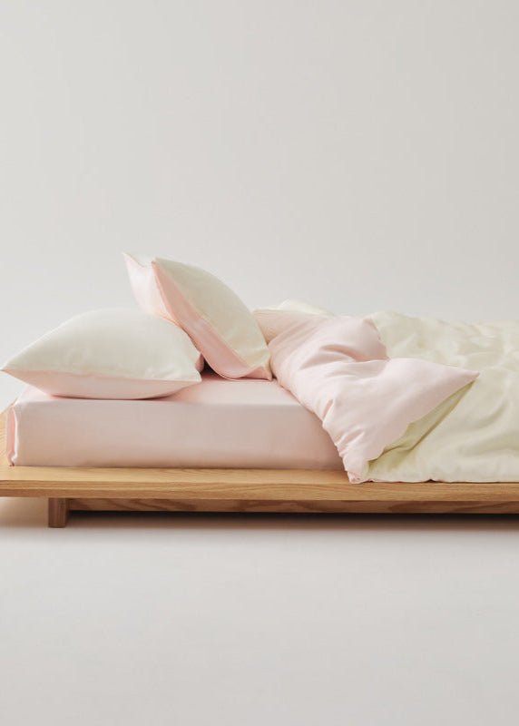 Adeline Pastel Silky Cooling TENCEL™ Bedding Set / White