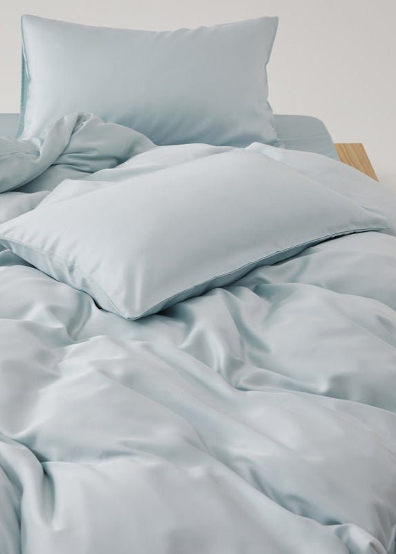Adeline Pastel Silky Cooling TENCEL™ Bedding Set / White