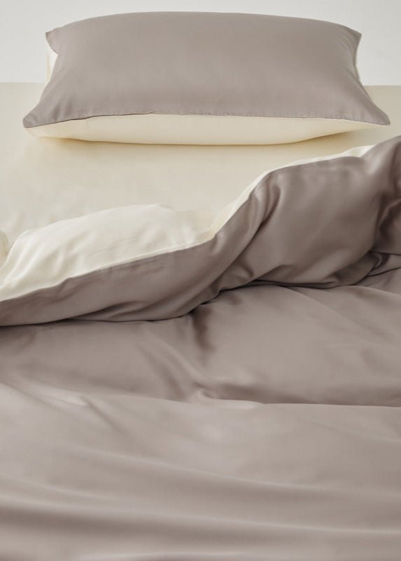 Adeline Pastel Silky Cooling TENCEL™ Bedding Set / Brown