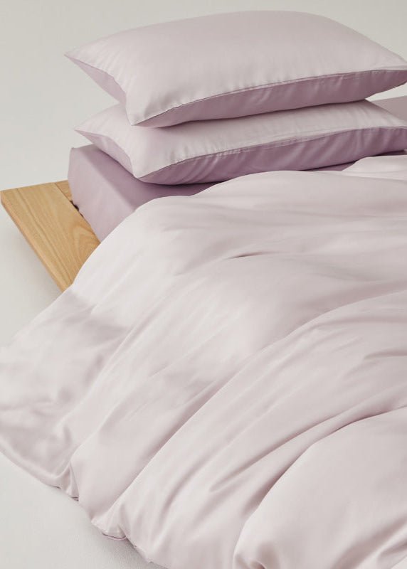 Adeline Pastel Silky Cooling TENCEL™ Bedding Set / White