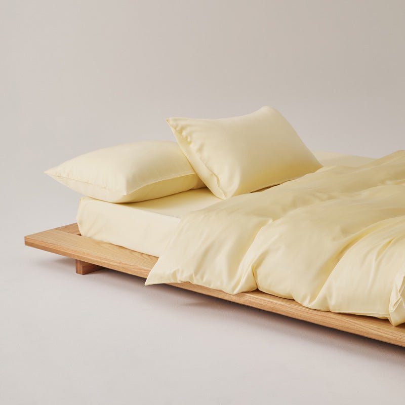 Adeline Pastel Silky Cooling TENCEL™ Bedding Set / White