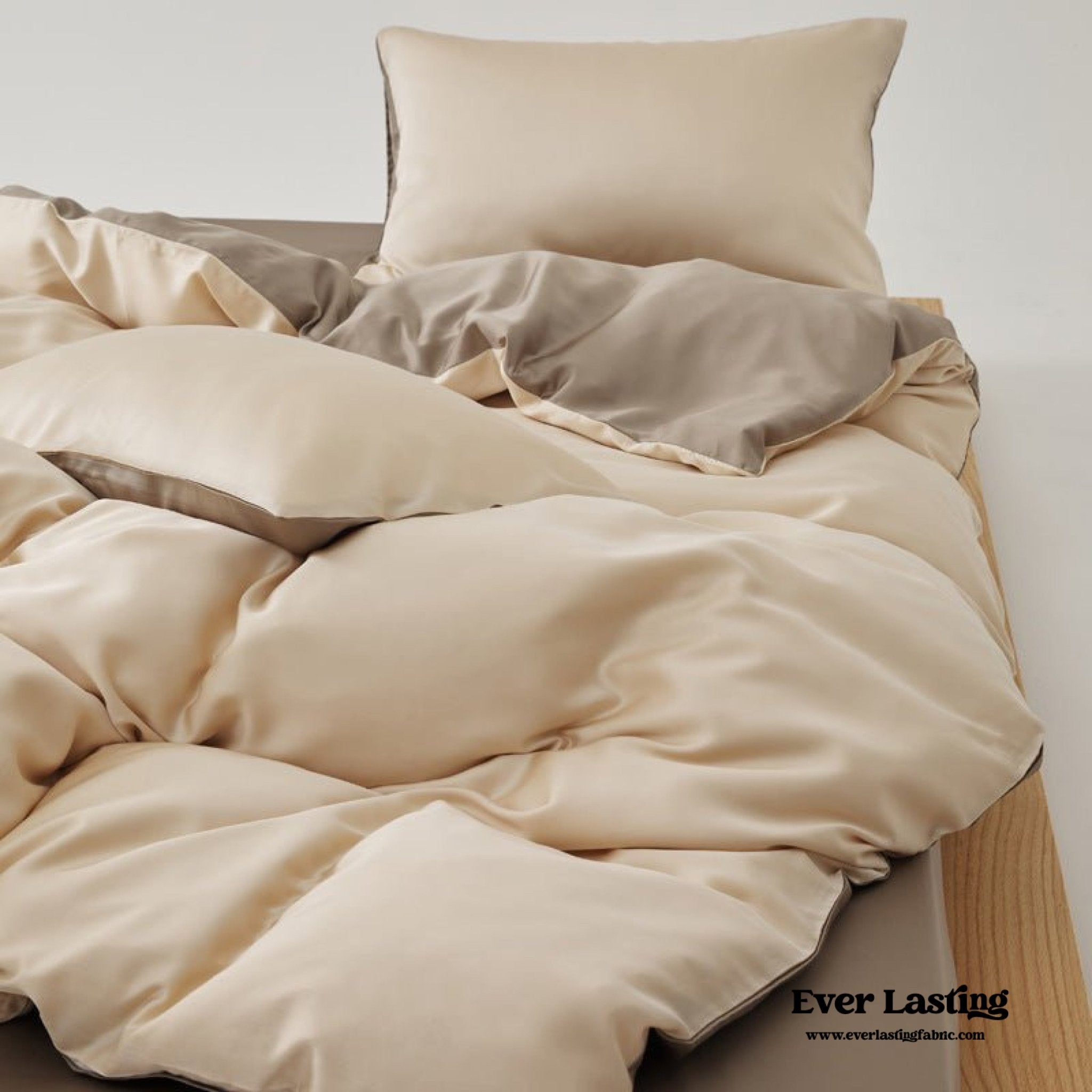 Adeline Pastel Silky Cooling TENCEL™ Bedding Set / Coffee