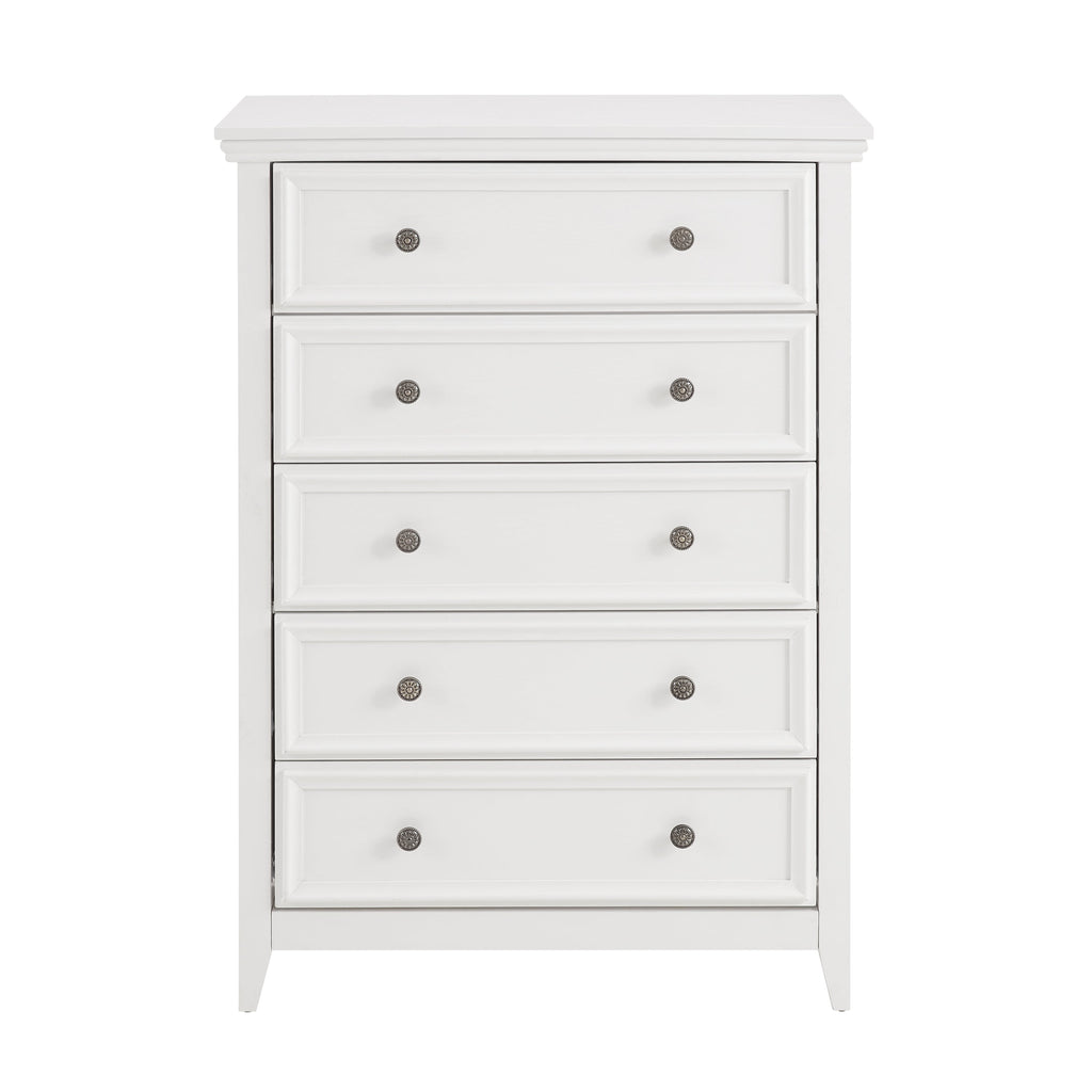Modern 5 Drawers Dresser 5 Drawers Cabinet,Chest of Drawers Closet Organizers and Storage Clothes Storage Drawers Cabinet for Living Room, Farmhouse Dresser Organizer WHITE