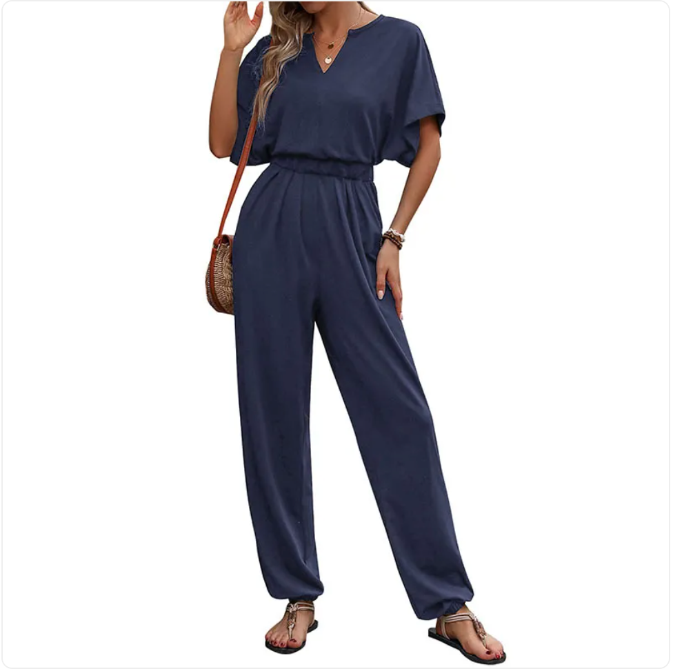 Women's Casual Solid Color Summer Jumpsuit
