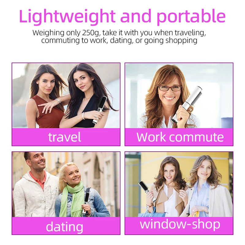 USB Charging Hair Straightener Comb