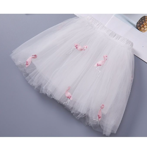 Girls' Mesh Pleated Princess Skirt for Ages 4-7