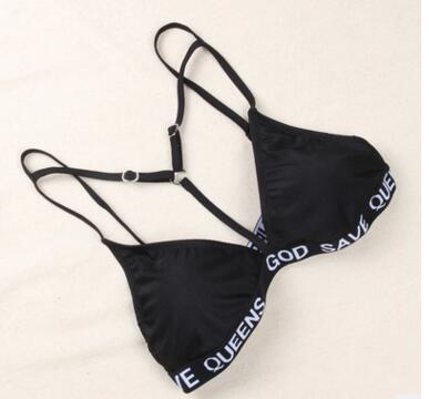 New Women's Bikini with Padding and Letter Design