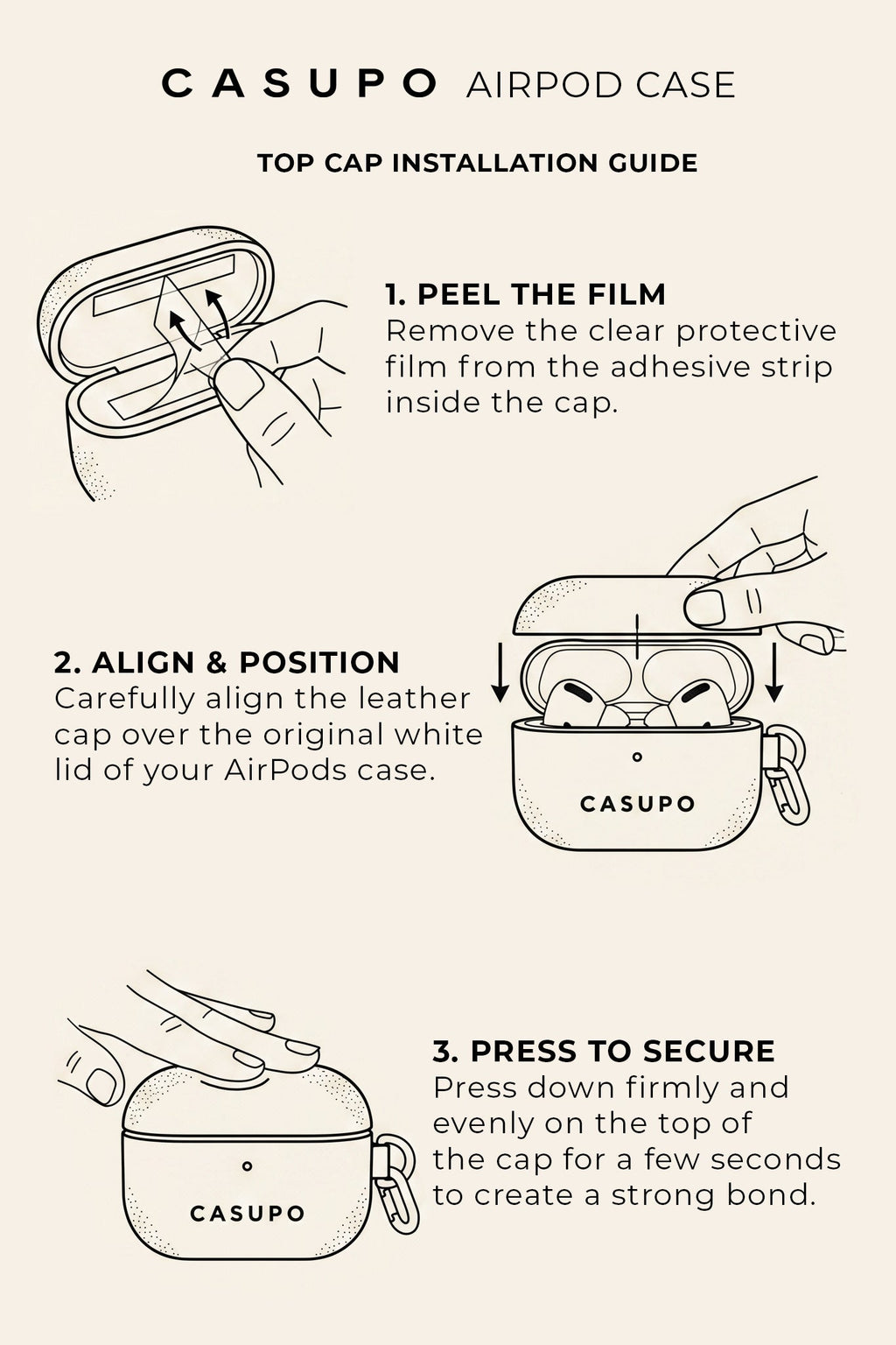Leather Airpod Case - Tan
