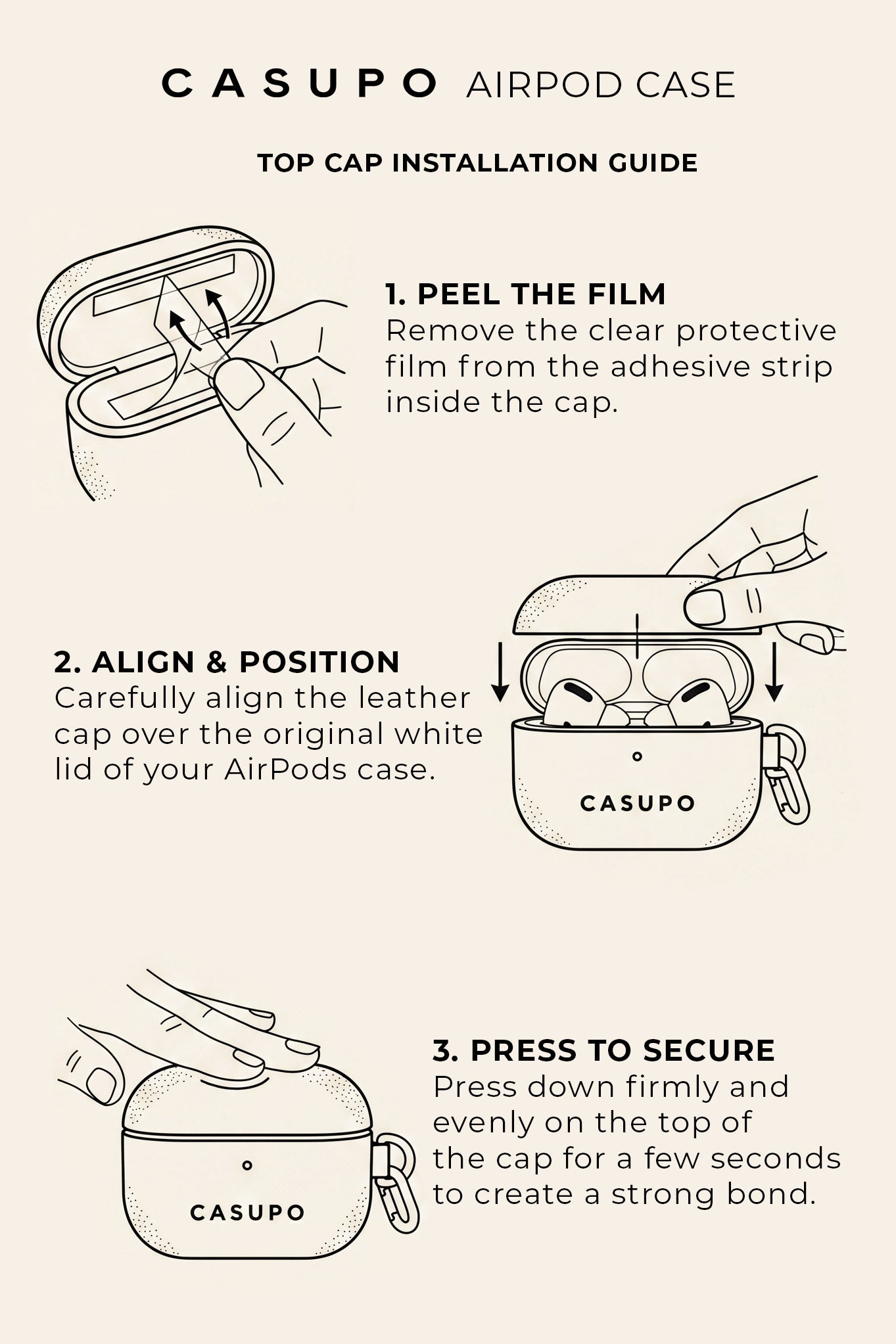 Leather Airpod Case - Tan