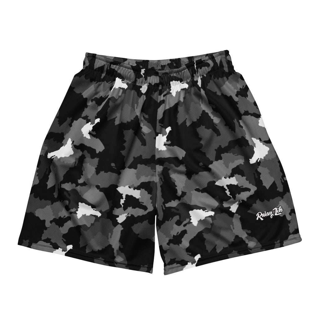 Official Dominican Camouflage Shorts — Black