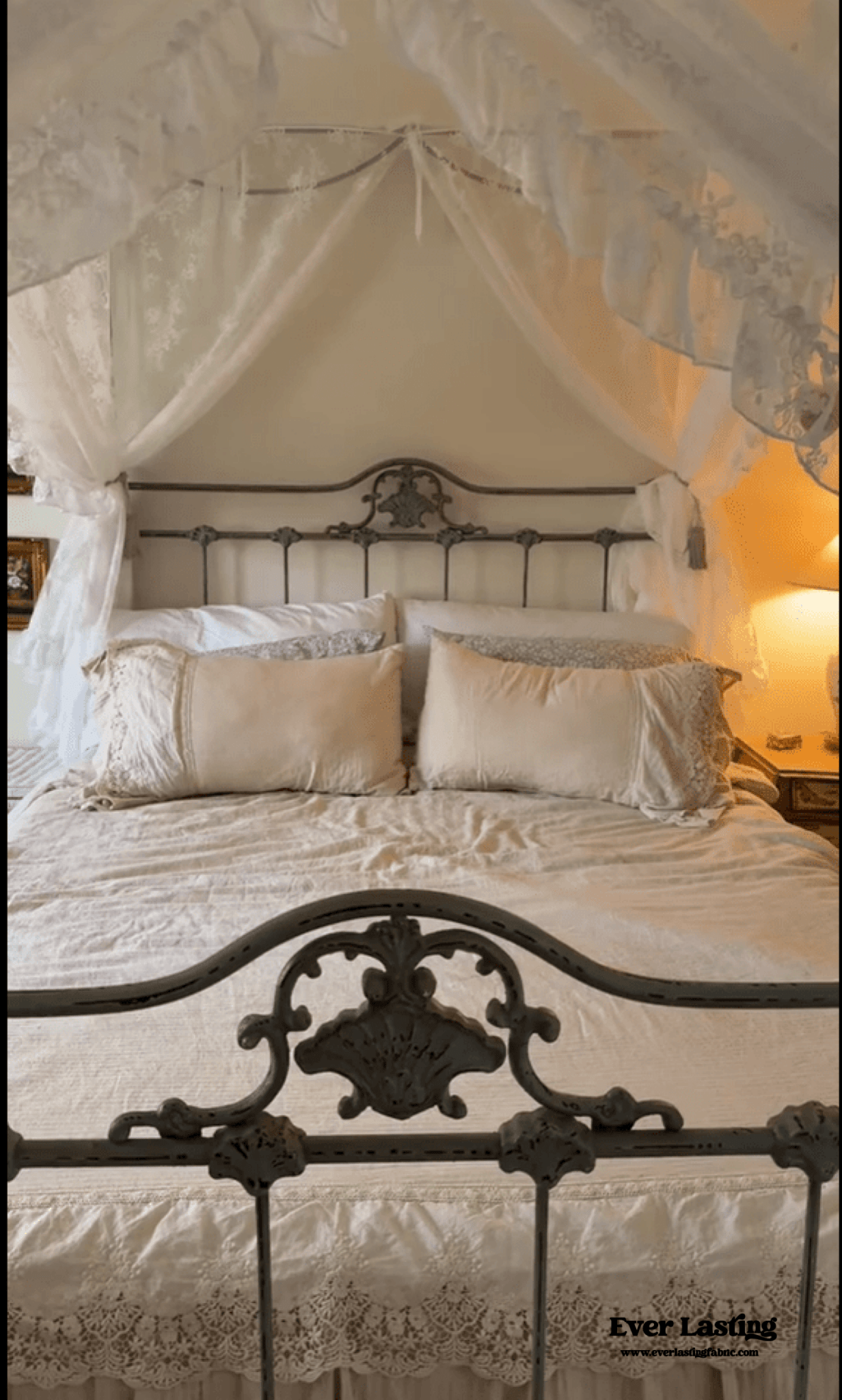 Amelie Lace Embroidered Linen Cotton Bedding Set