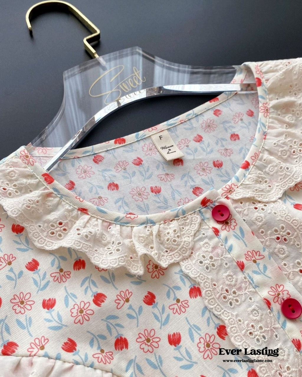 Amie Lace Spring Floral Pajamas