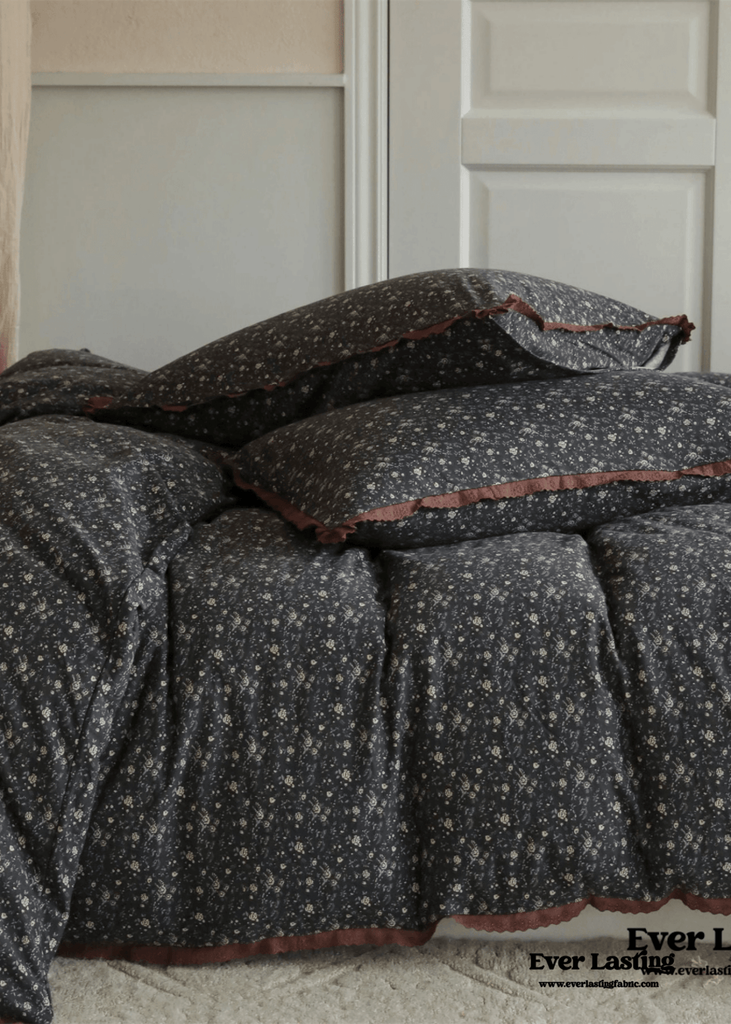 Anaya Rose French Vintage Bedding Set / Green + Brown