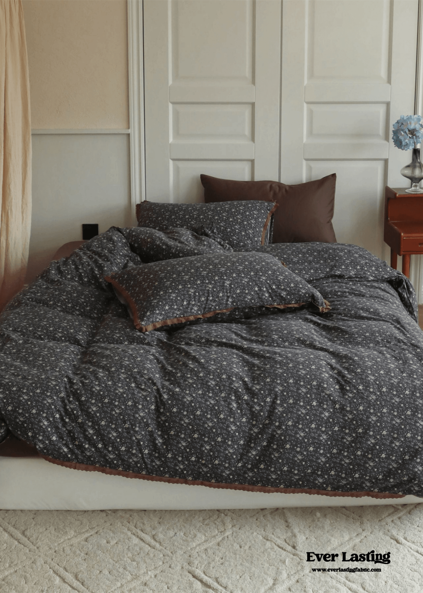 Anaya Rose French Vintage Bedding Set / Green + Brown