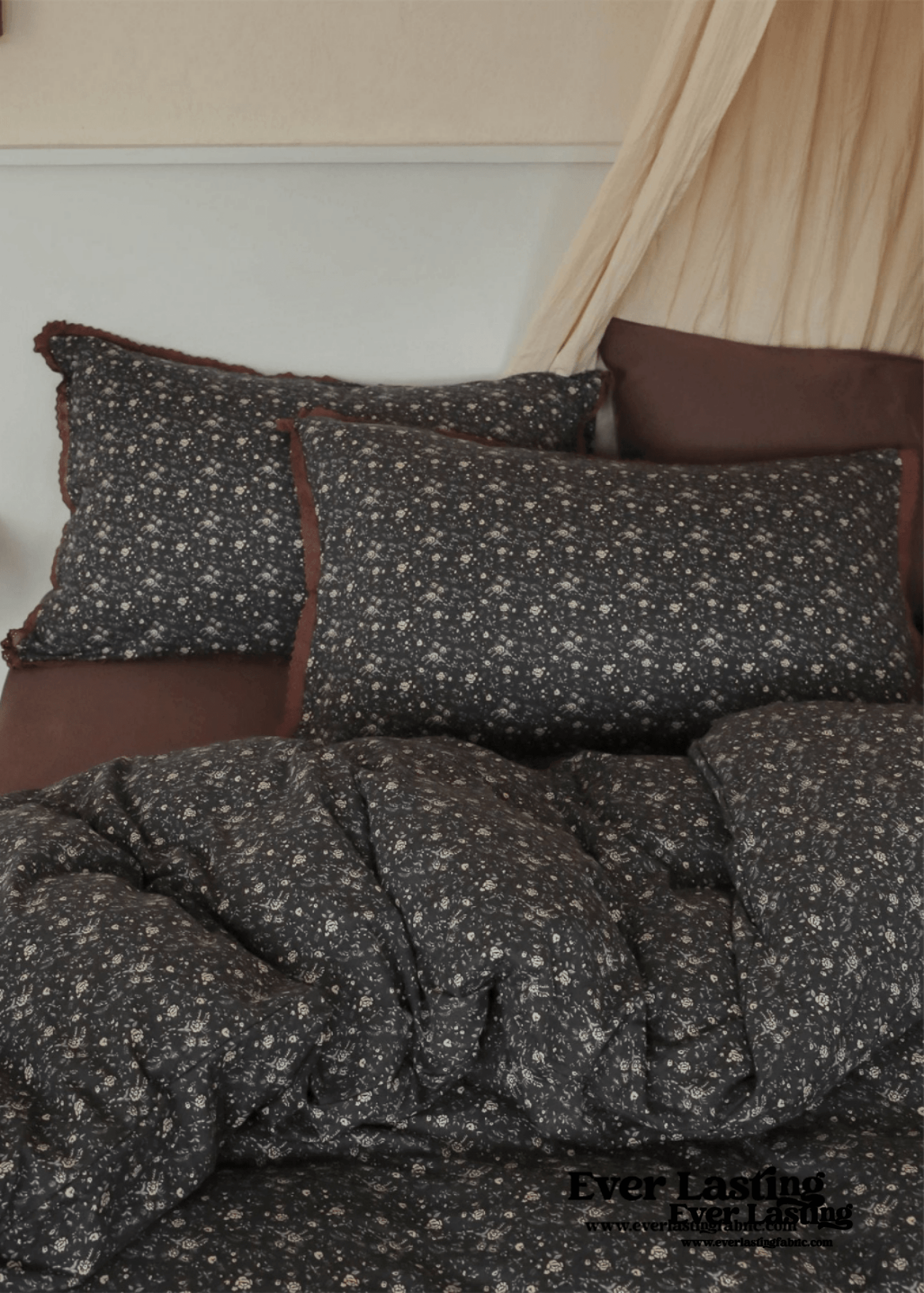 Anaya Rose French Vintage Bedding Set / Green + Brown