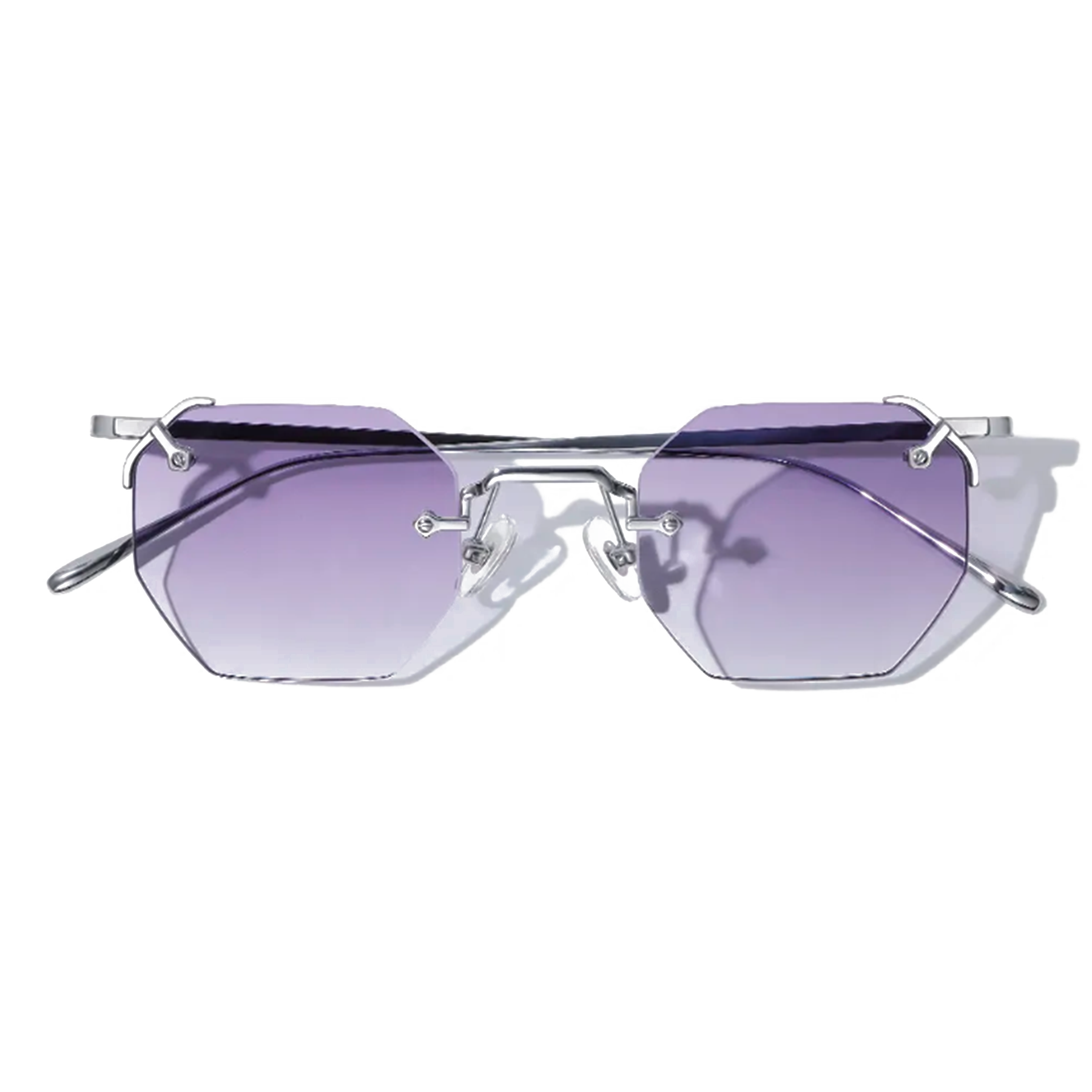 A.M. 48mm Hexagon Sunglasses | Purple