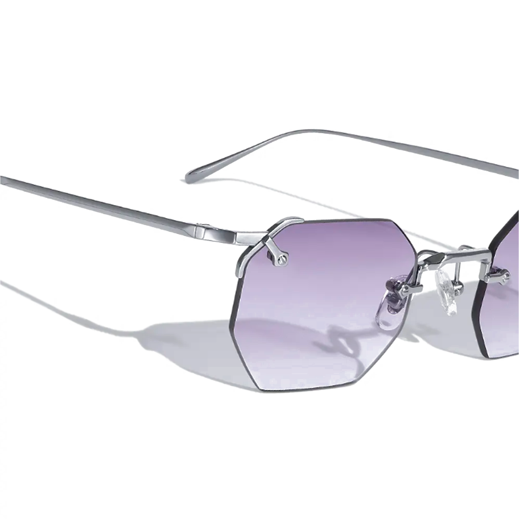 A.M. 48mm Hexagon Sunglasses | Purple