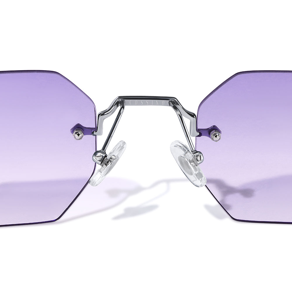 A.M. 48mm Hexagon Sunglasses | Purple