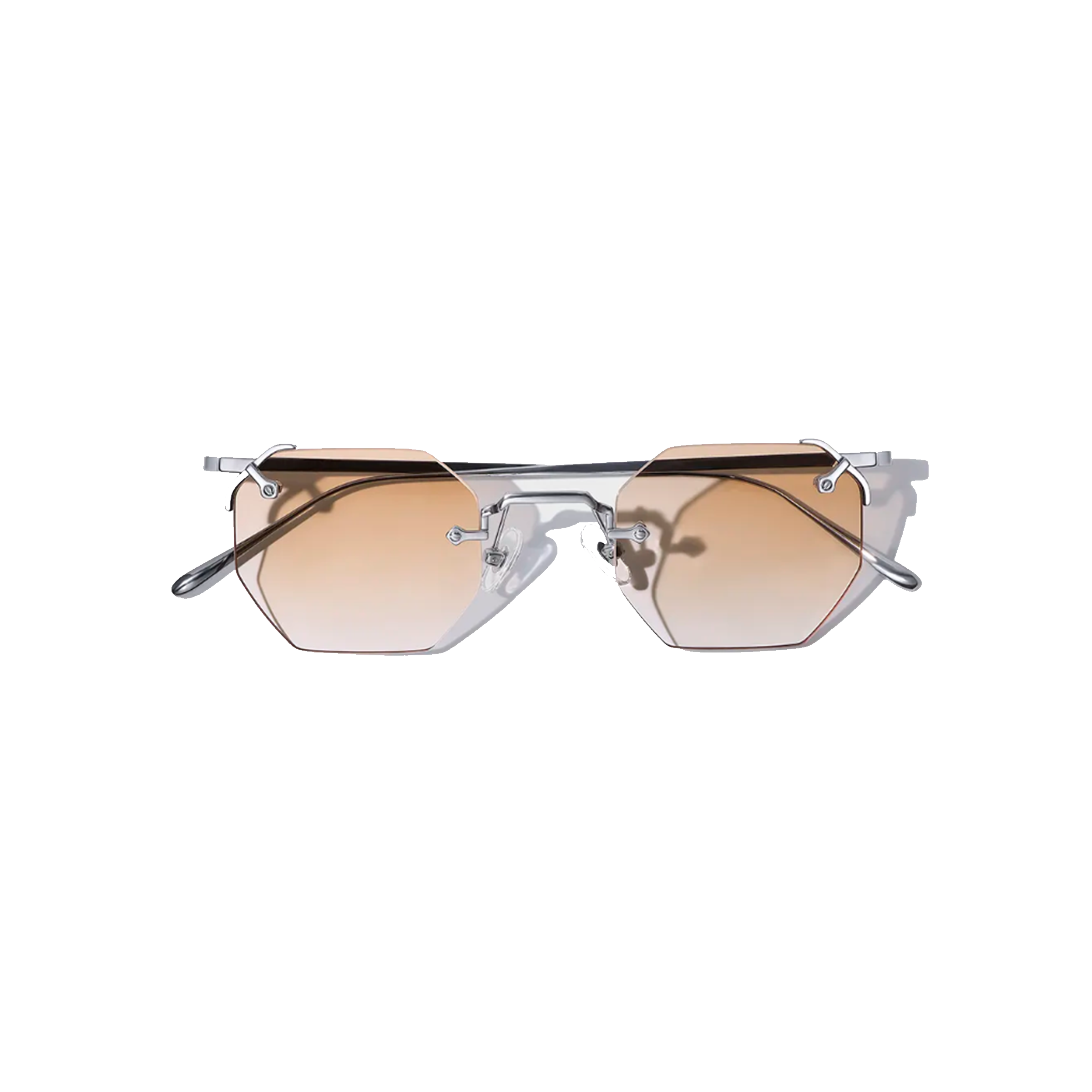 Aplos 48mm Hexagon Sunglasses | Orange
