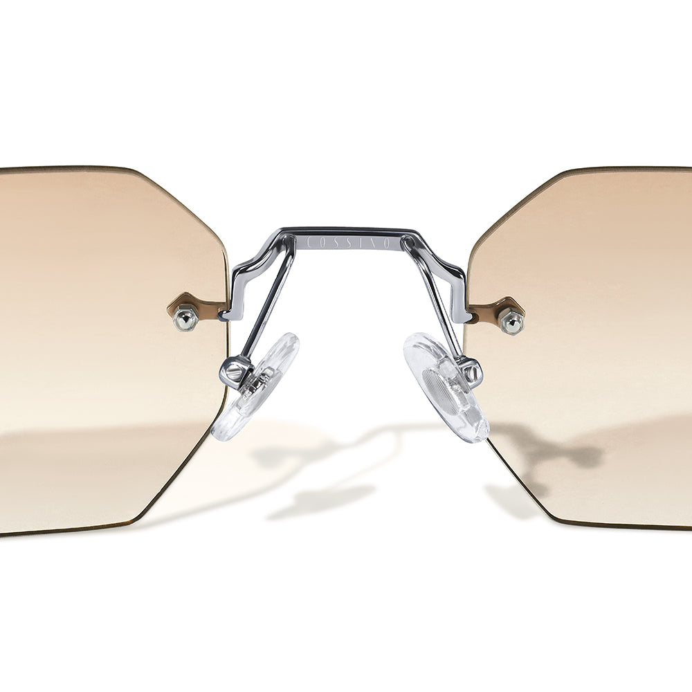 Aplos 48mm Hexagon Sunglasses | Orange