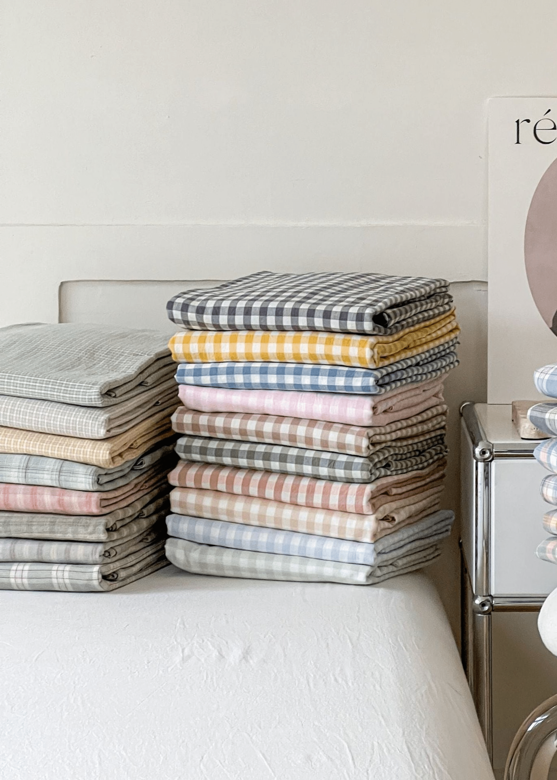 Assorted Gingham & Plaid Bed Sheets