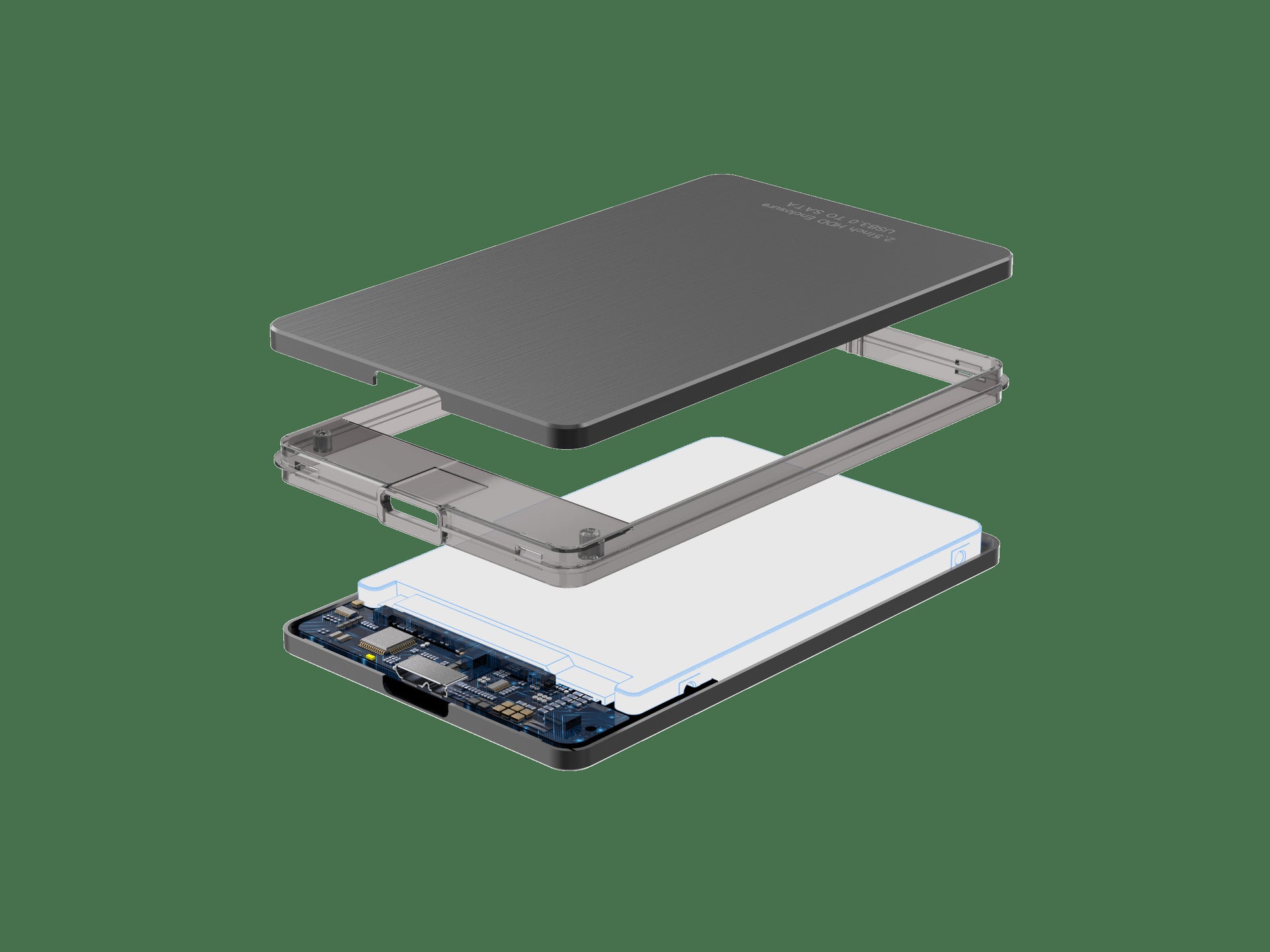 New Aluminum USB 3.0 7mm External Hard Drive Case