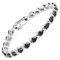 14.82 Carat Genuine Black Spinel 925 Sterling Silver Bracelet