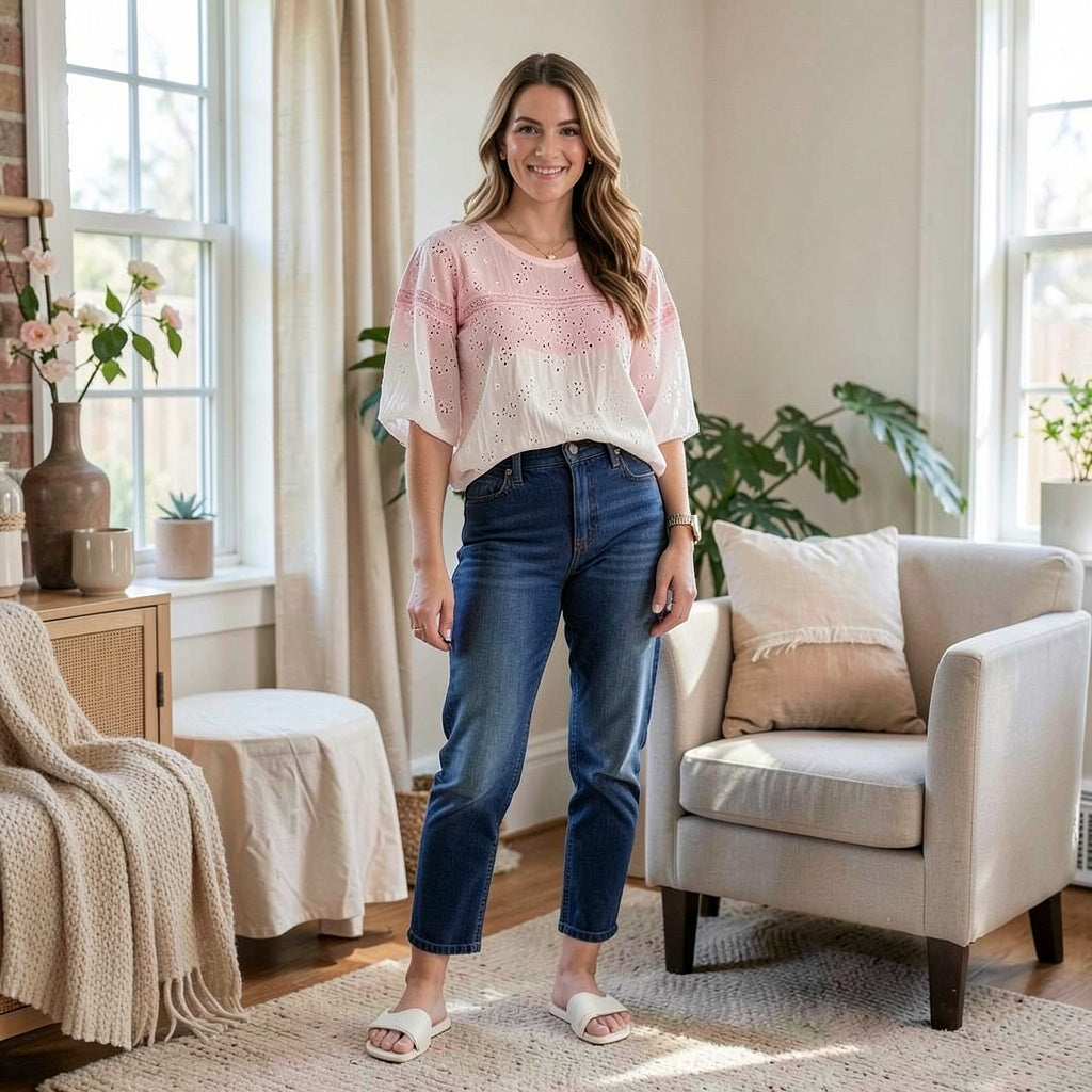 Sanctuary Sugar Eyelet Top, Size Medium