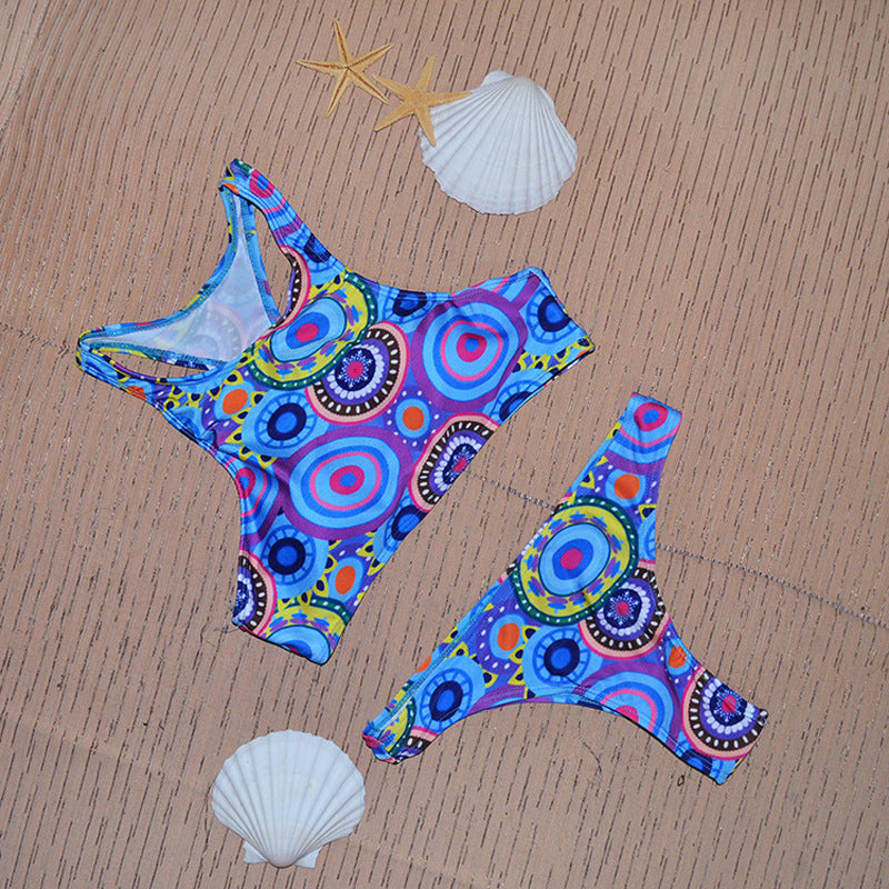 New Women's Two-Piece Printed Bikini Swimwear Set