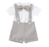 Boys' Gentleman Suit Set with Shirt and Bow Tie
