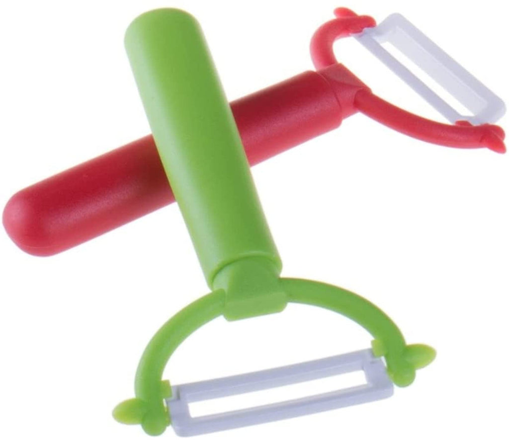 Zittop 2 Premium Ceramic Blade Vegetable Peelers for Carrot Potato Zucchini Cucumbers & Veggie Slicing Shave Hard Cheese Easily. Thick Noodles & Fun Curls.